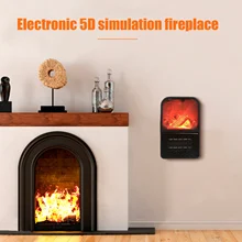 Мини Портативный 5D имитации камин пламя Настольный Электрический тепловентилятор с пультом дистанционного управления для дома офиса спальни ЕС вилка
