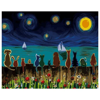 

Paint By Numbers Kits with Brushes and Pigment DIY Canvas Painting for Adults Beginner- Family Portrait