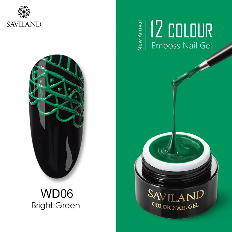 WD06 SAVILAND 3D Выбивает гель лак резьба живопись гель паста гель лак 2 в 1 гель лак украшения для ногтей дизайн свитер гель лак - Цвет: WD06