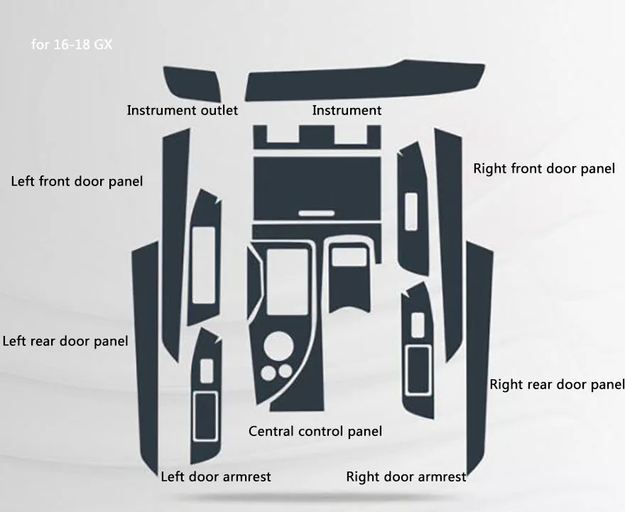 Для Lexus GS 2012 2013 TPU прозрачная защитная пленка Дверная панель/подлокотник пленка автомобильные аксессуары