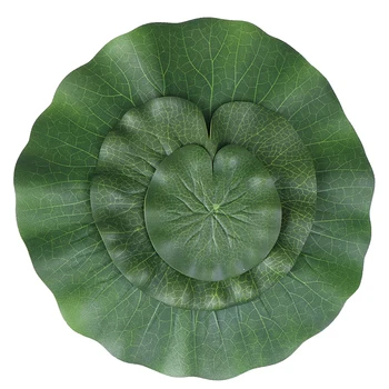 

Pack Of 9 Artificial Floating Foam green Lotus Leaves Water Lily Pads Ornaments Green | Perfect For Patio Koi Fish Pond Pool
