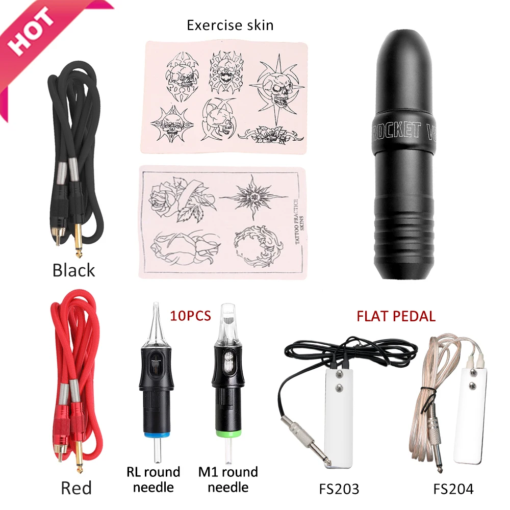 

V8 Tattoo Machine Pen Professional Semi-Permanent Makeup RCA Interface Rotary Tattoo Machine Cartridge Needles Tatoo Supplies
