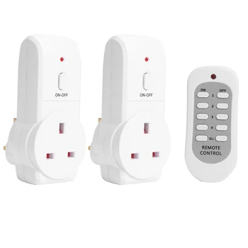 

2pcs UK Plug with Wide Scope of Application Simplicity Home House Power Outlet Light Switch Socket Wireless Remote Control