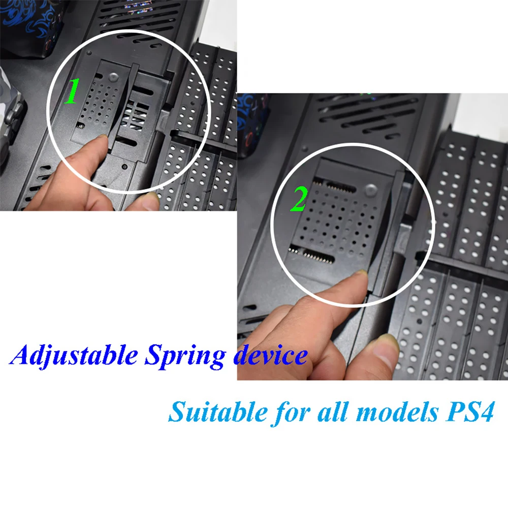 PS4/PS4 Slim/PS4 Pro Vertical стенд с Вентилятор охлаждения Cooler двойной контроллер Зарядное устройство зарядная станция для SONY Playstation 4 ps4 ps4 pro игровая приставка ps 4 sony playstation 4 pro консоли сони
