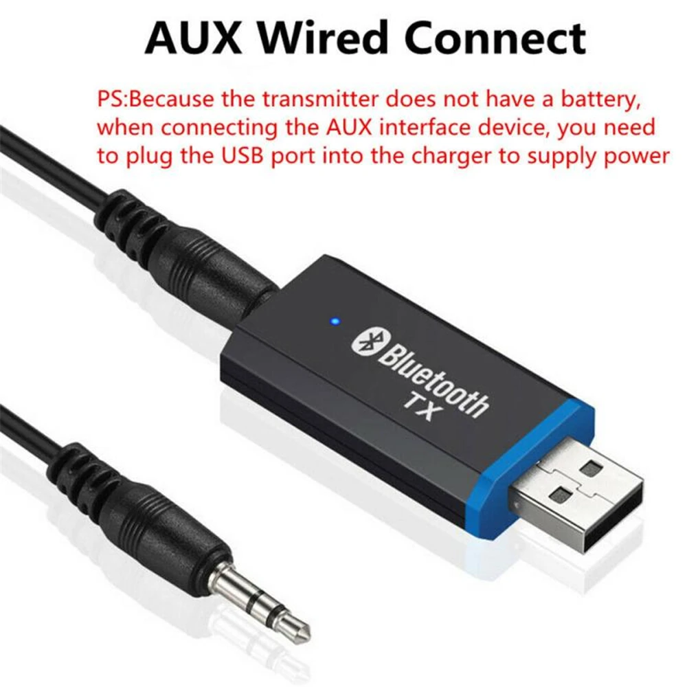 Bluetooth Transmitter 5.0 Audio Adapter For TV PC Headphones 3.5 MM Jack AUX USB Stereo Music Adapter Plug & Play TV Sets bluetooth adapter bluetooth audio receiver bluetooth transceiver adapter bluetooth aux adaptor