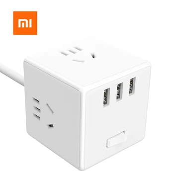 

Original Mijia Rubik's Cube Conversion Socket Three USB Charging Ports Compact and Portable Multiple Security Protection