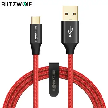 

BlitzWolf Micro USB Cable Android Data Cable 2.4A Mobile Phone Cables Phone Charger Cable 90CM For Samsung Xiaomi Smartphone