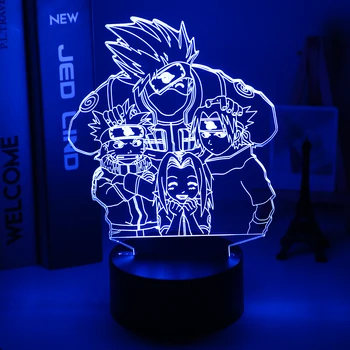 

Anime Naruto Uzumaki Kids Led Night Light Team 7 Kakashi Hatake Child Bedroom Decor Colorful Nightlight Sasuke Uchiha 3d Lamp