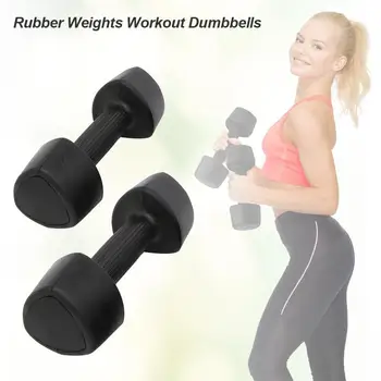 

1PCS Unisex Fitness Dumbbells Rubber Triangular Exercise Dumbbells For Men Women Home Office Daily Workout Strength Training