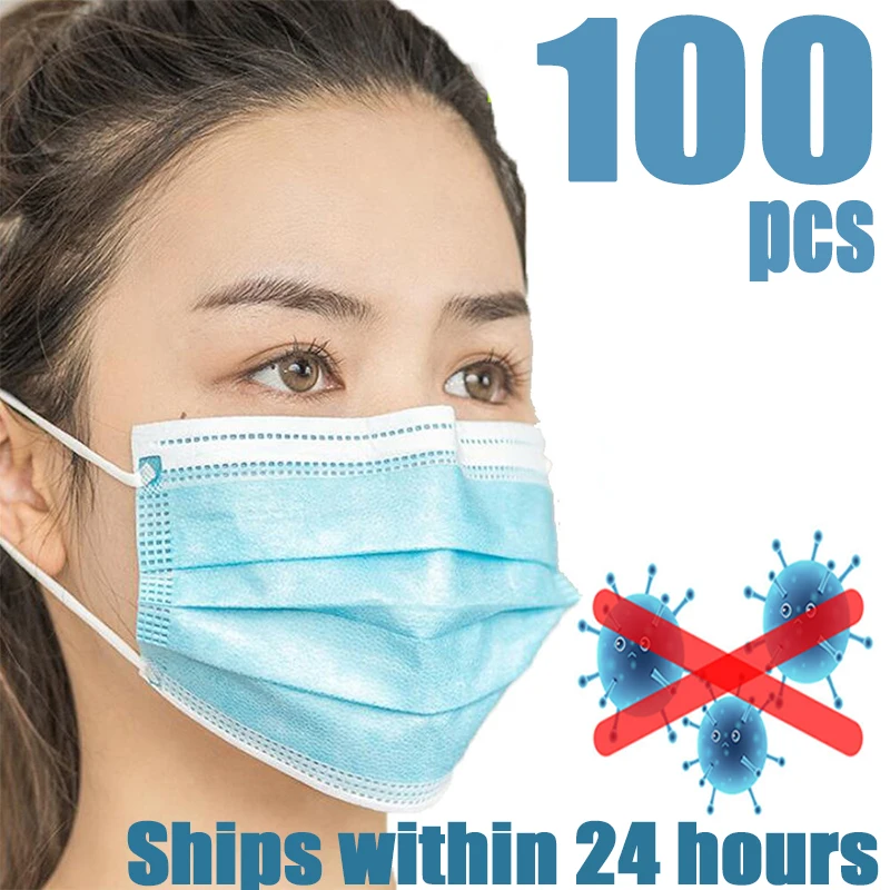 

10/50 Pcs Disposable Masks Mouth Mask 3-Ply Anti-Dust FFP3 KF94 N95 Nonwoven Elastic Earloop Salon Mouth Face Masks