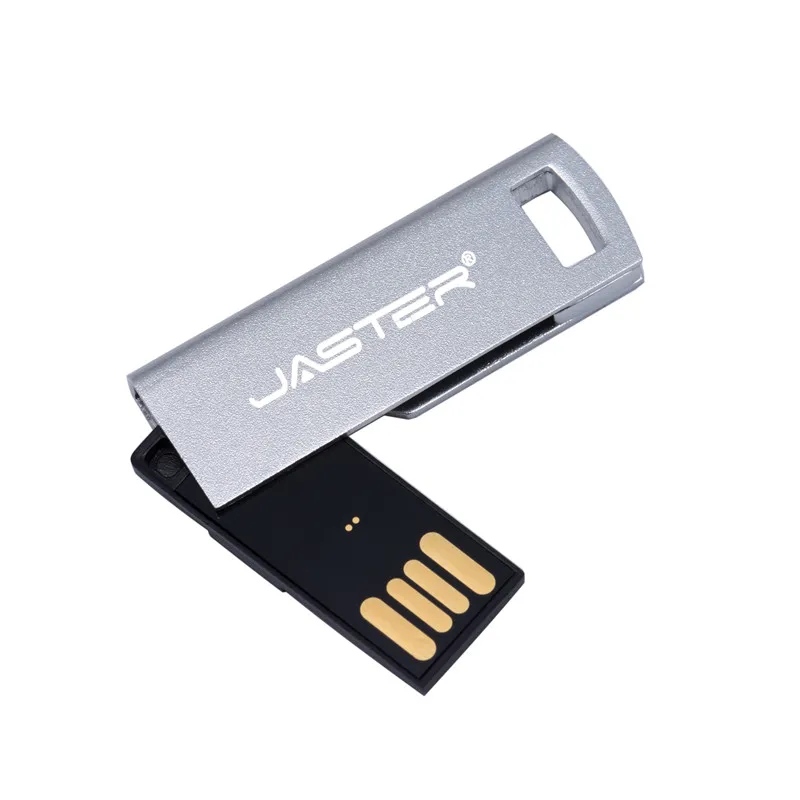 Металлический USB флеш-накопитель JASTER personalizzabile, флеш-накопитель 64 ГБ, 32 ГБ, 16 ГБ, 8 ГБ, 4 Гб, флеш-карта, флешка, usb флешка, подарки - Цвет: Silver