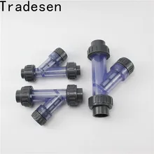 1 шт. высококачественный U-PVC прозрачный фильтр y-типа труба LineFilter аквариум видимая коррозионная стойкость фильтр для очистки воды