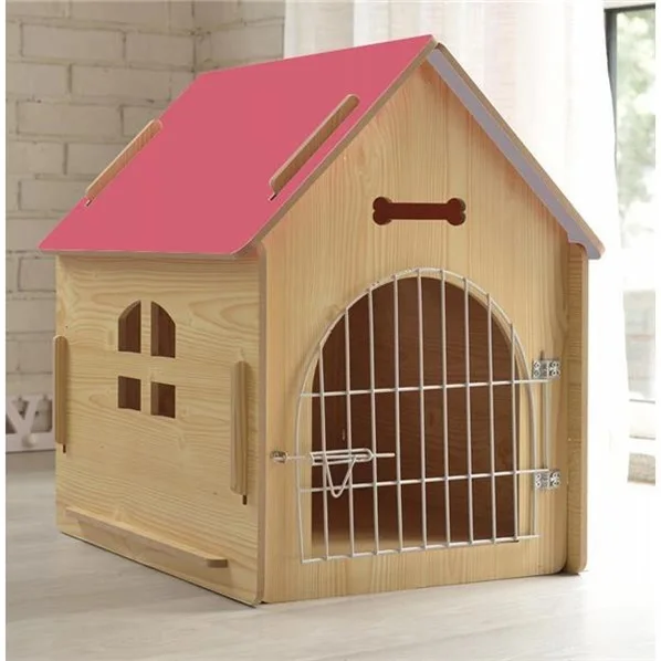 

H1 10mm Thick Wooden Doghouse Pet House No Smell Waterproof Non-deformable Outdoor Pet Nest Dog Kennel Pet Accessories