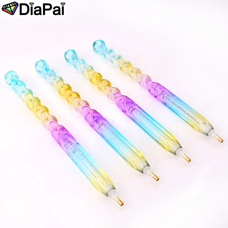 

DIAPAI Diamond Painting Point Drill Pen Tool 5D DIY Diamond Embroidery Cross Stitch Colorful Rhinestone Point pen Tools Gift