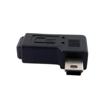 

Pair 5 Pin Mini USB Male To Female 90 Degree Extended Adapter Left Right Angle Adapter Portable Electronics Accessories