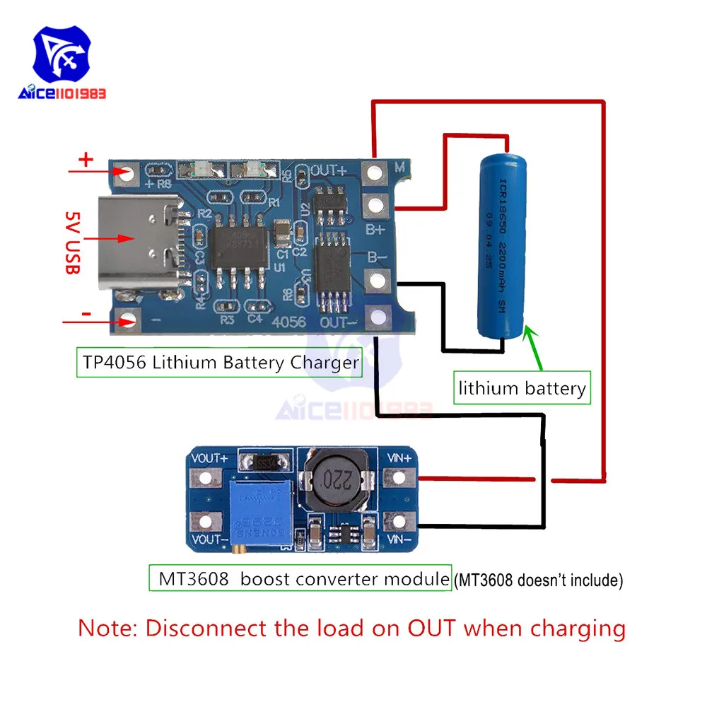 Diymore 5 шт./лот TC4056A type-C USB 5 В 1A 18650 литий-ионный аккумулятор модульное зарядное устройство защита от перезаряда