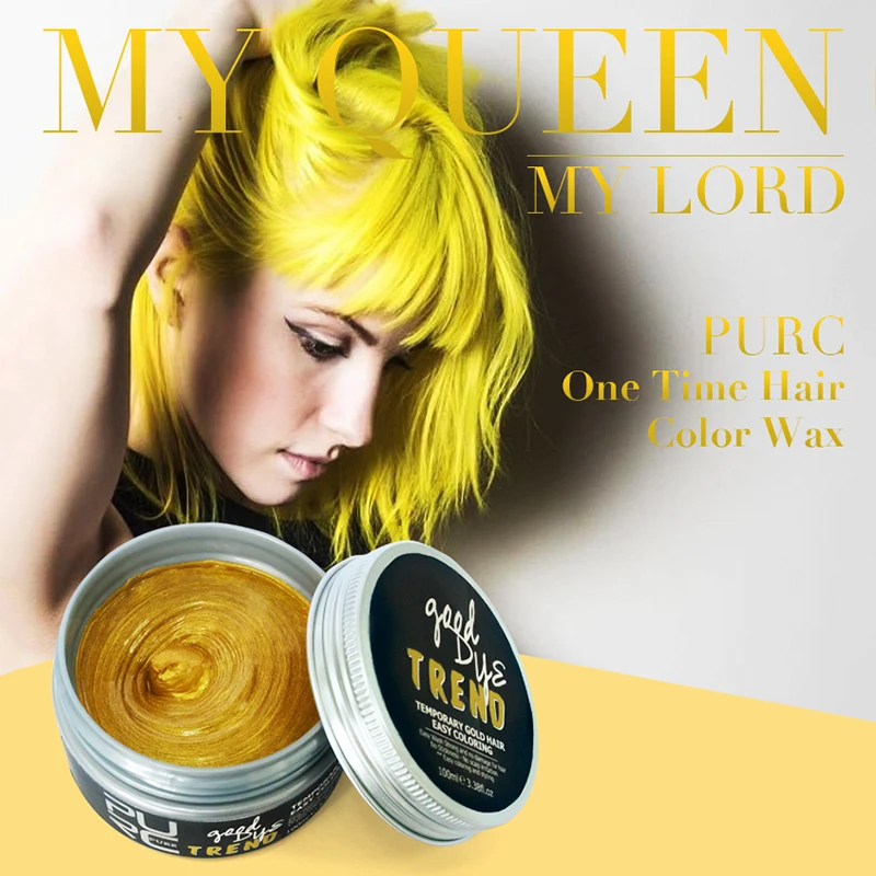 Golden Hair Paint Wax Bright Hair Color Dye Cream Temporary Hair Dye