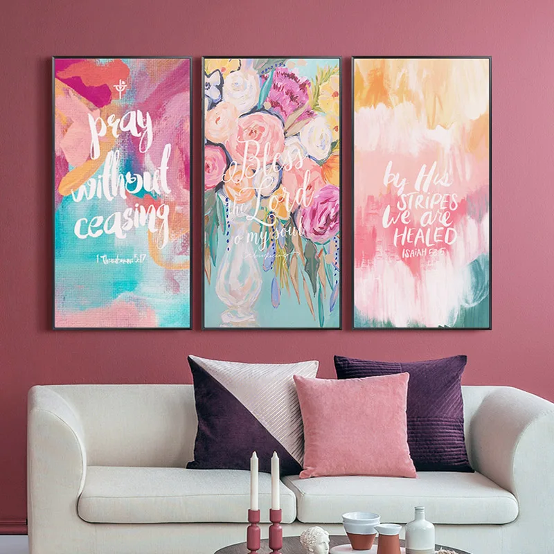 

Modern Canvas Painting Wall Art Poster and Print Living Room Flower Picture Decorative Nordic Large Painting Home Decor Unframed