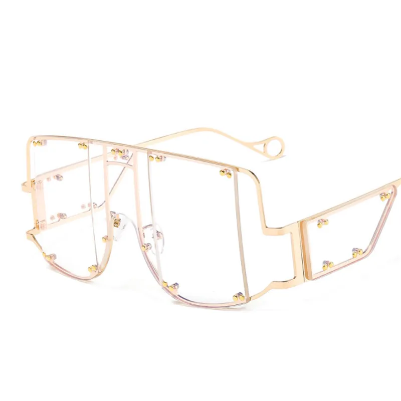 women sunglasses new Europe and America big box metal piece split mask retro men and women fashion personality sunglasses