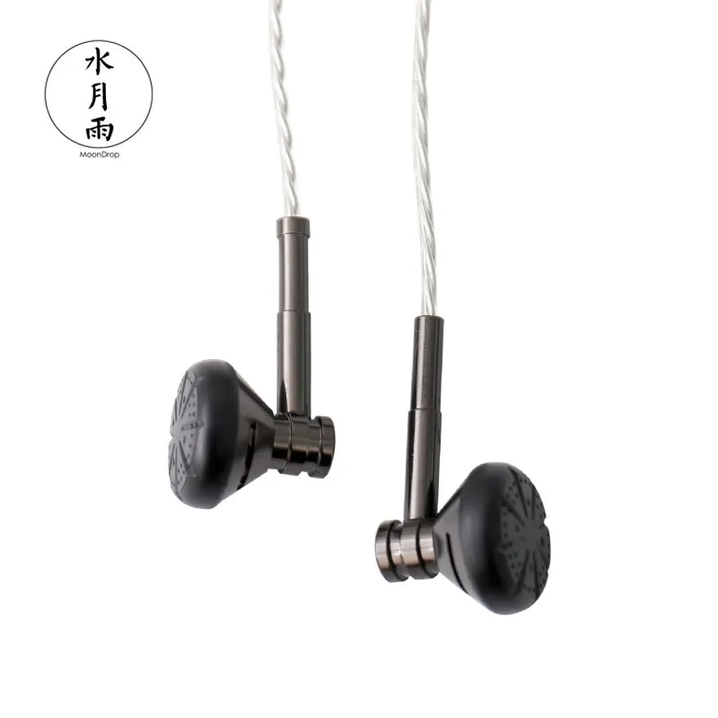 Black-Silver mic Moondrop безыменные динамические Hifi наушники-вкладыши - Цвет: Black-Silver mic