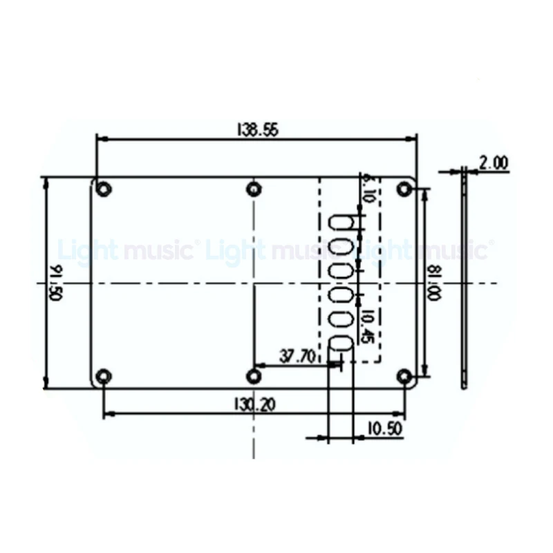 ABS 6-Loch Gitarre Tremolo Hohlraumabdeckung Rückplatte Standard Gitarre Ersatz für ST E-Gitarre Teil Zubehör – Detail 2