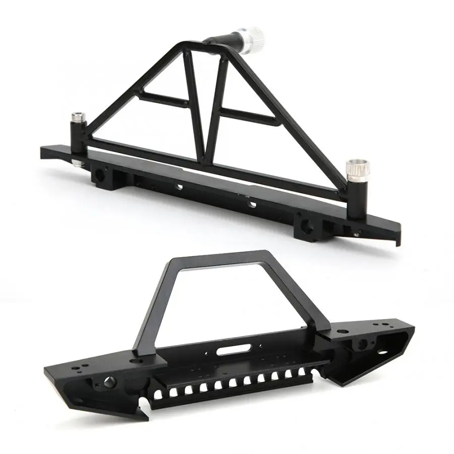 

Hot 2pcs Metal RC Car Bumper Front Rear Bumper Spare Parts Fit for Axial SCX10 90046 1/10 RC Car Accessory
