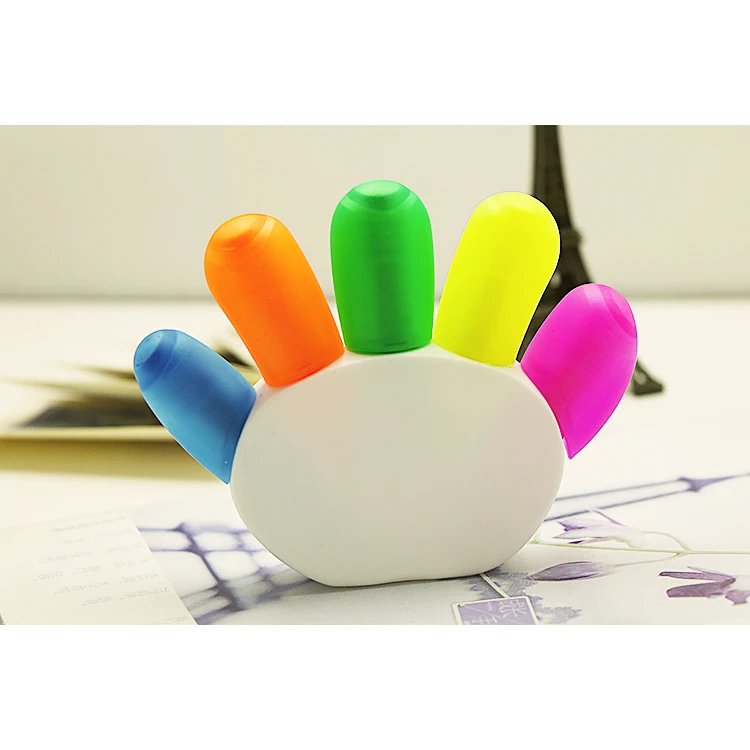 1 шт форма пальца хайлайтер Симпатичные Флуоресцентные цвета акварельные ручки разноцветные