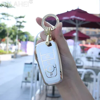 TPU Car Key Case Bag per Ford Fusion Mustang Explorer EcoSport Edge S-MAX Ranger Lincoln Mondeo F150 F250 F350 F450 F550 2017 - TPU Car Key Case Bag per Ford Fusion Mustang Explorer EcoSport Edge S MAX Ranger