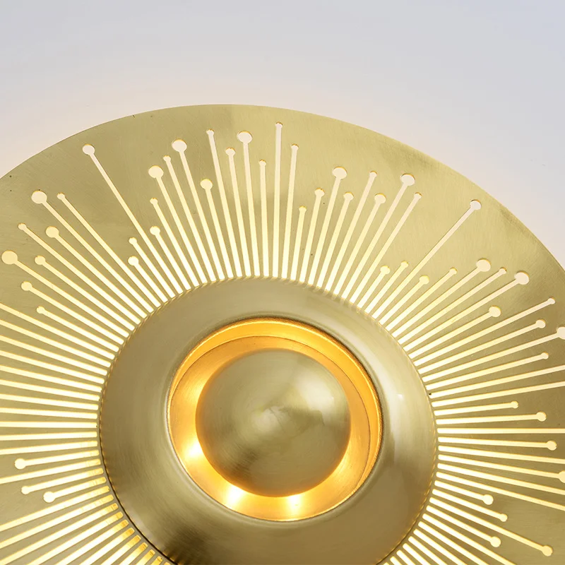 Modern Copper Round Sea-shell Wall Light 5 Modern Copper Round Sea-shell Wall Light 5