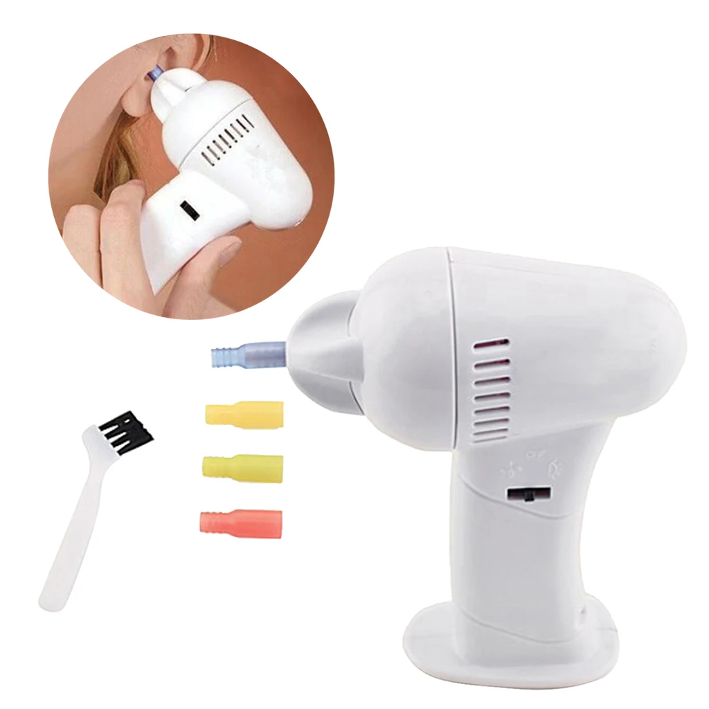 Portable Painless Electric Ear Cleaner Vac Device Machine with Soft Head Ear Wax Pick Cleaner Remover Spiral Dig Wax Earpick