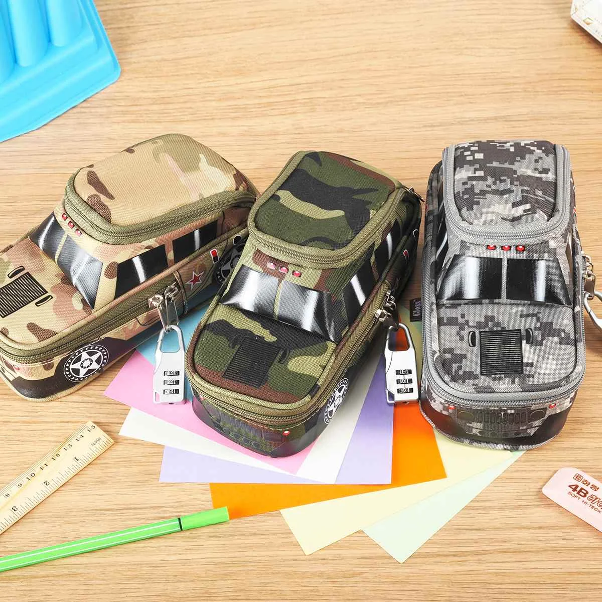 

Combination Lock Pencil Bag School Pencil Box Supplies Student Gift Pencil Vehicle Pen Pouch Bag Stationery Case Bag for Kids
