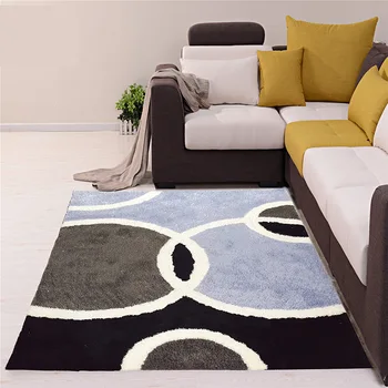 

Living Room Bedroom Full Bed Stretch Silk Blanket Modern Room Simple Sofa Coffee Table Plush Carpet Floor Mat