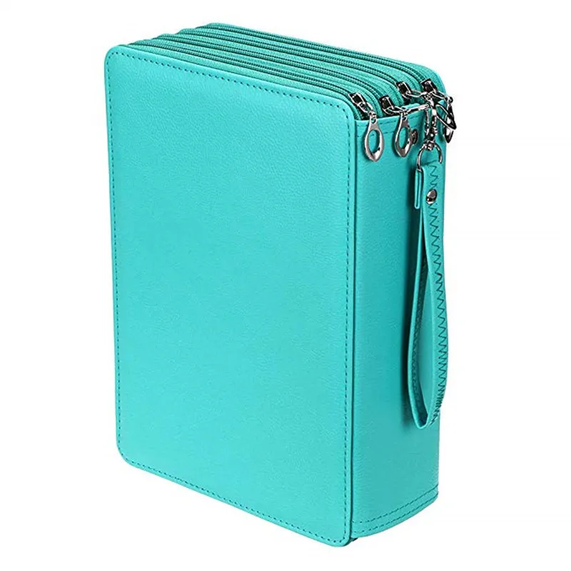 200 Slots Portable Colored Pencil Case Holder Waterproof Large Capacity PU  Leather Pencil Bag Box For Student Gifts Art Supplies - AliExpress