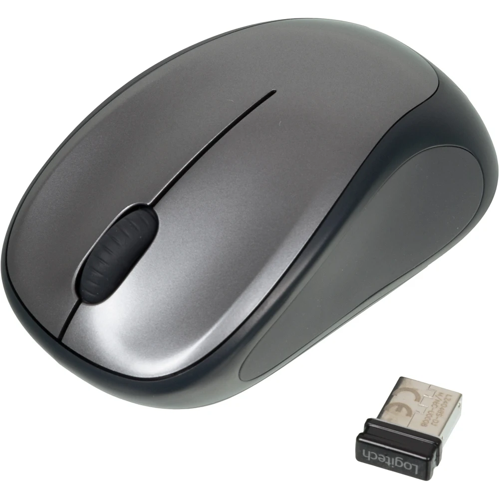 Мышь Logitech M235 серый/черный оптическая(1000dpi) беспроводная USB1.1 для ноутбука(2but