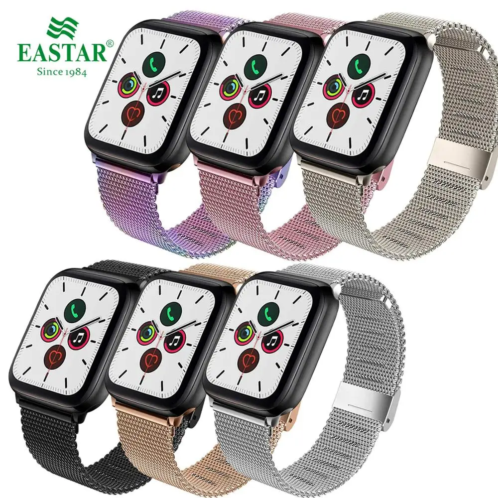 Миланский ремешок для часов Apple Watch 38 мм 42 44 40 из нержавеющей стали женщин и мужчин