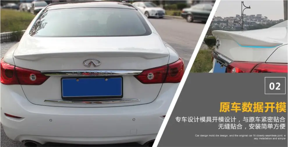 ABS краска автомобиля заднее крыло багажника выступ Спойлеры подходит для Infiniti Q50 Q50L