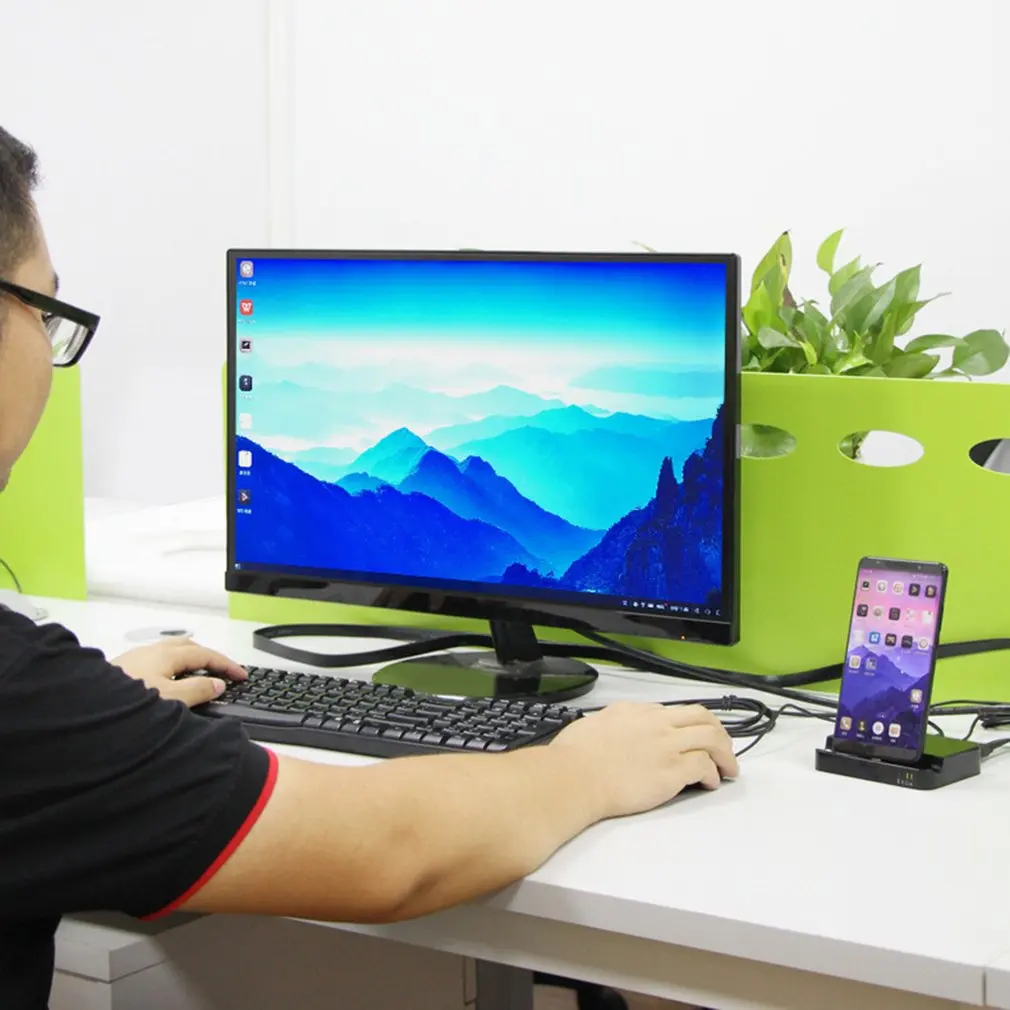 Usb type C концентратор док-станция для samsung S10 S9 Dex Pad станция USB-C к HDMI док-станция адаптер питания