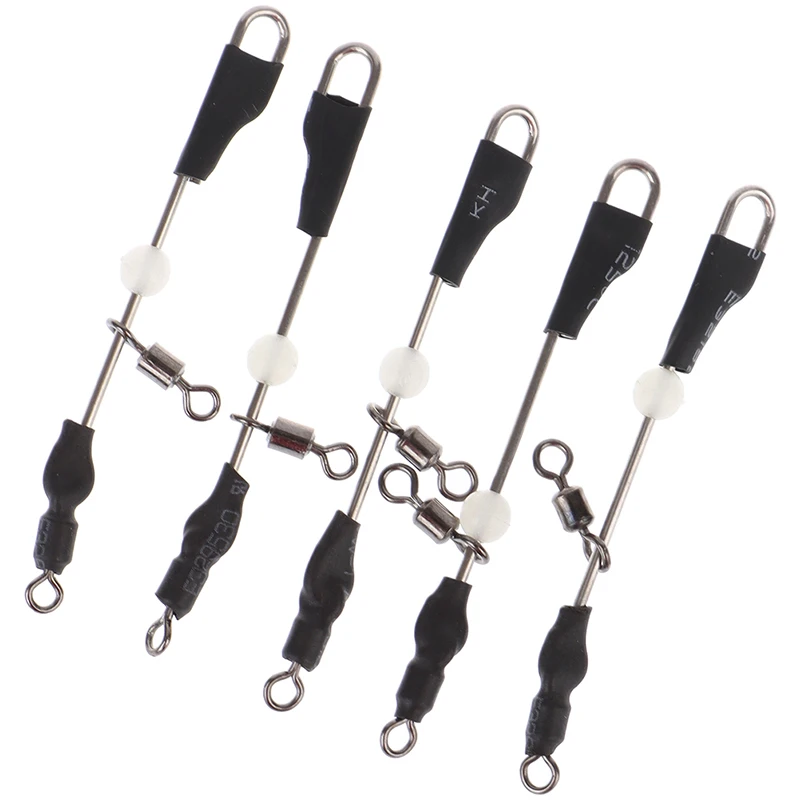 5 шт. рыболовный соединитель Быстрый крючок Urfe Para Temporales Enganches Rapidos Para la Pesca Kolay Atma Aparati - Цвет: Черный