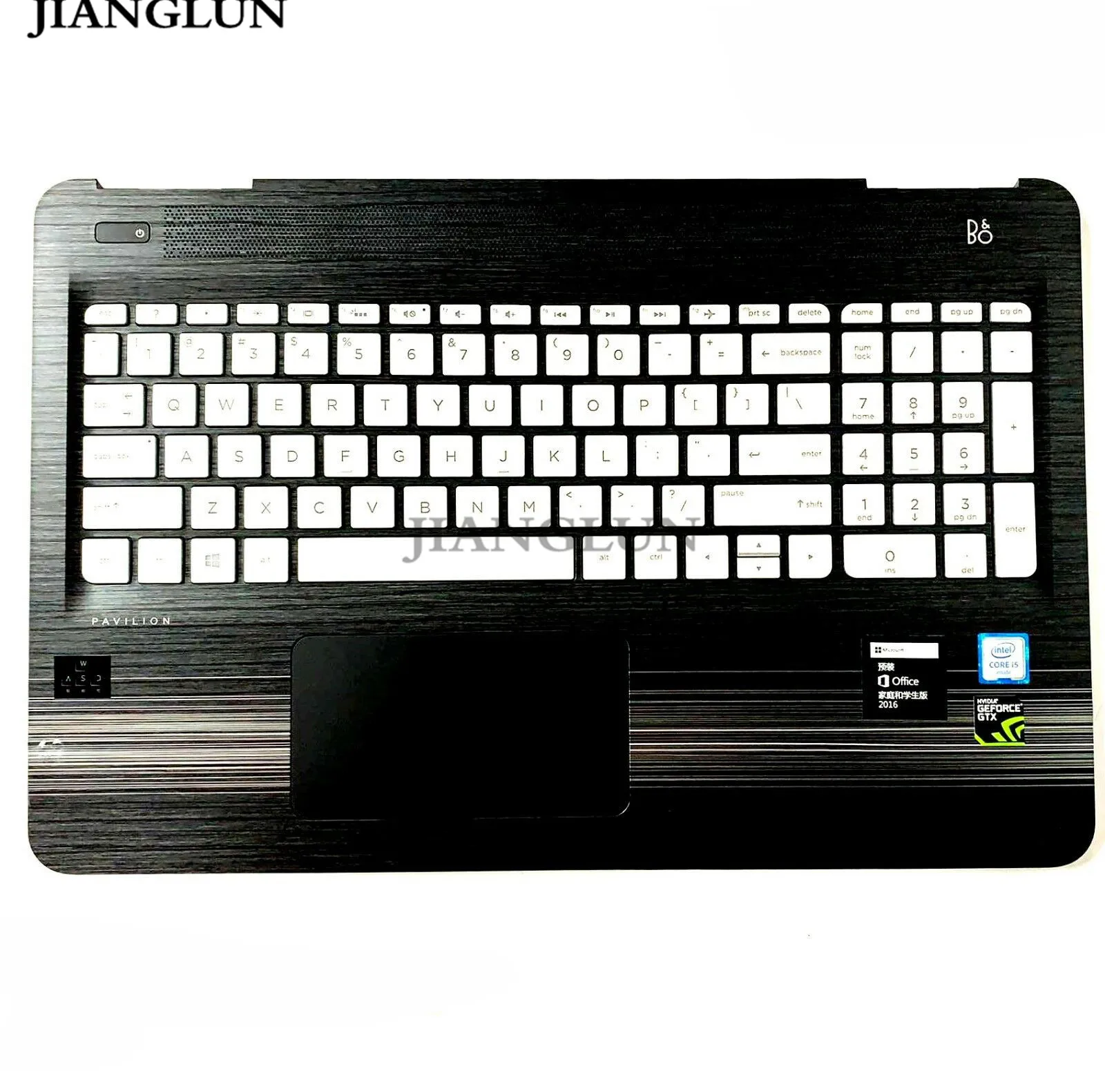 

JIANGLUN For HP Pavilion 15-BC 15T-BC000 Palmrest W/ Backlit Keyboard & Touchpad 858971-001