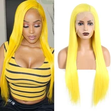 Харизма, Длинный натуральный прямой синтетический парик для женщин, жаропрочная часть места 13 × 6, передний парик на шнуровке, Косплей парики для женщин