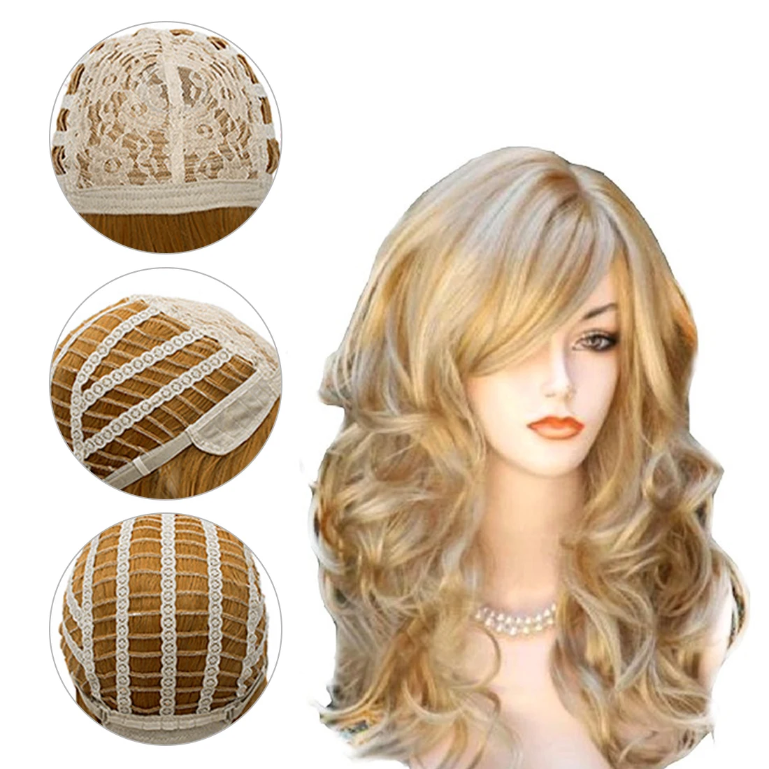 Новая мода Синтетические волосы парики Косплей парики для персонажа мультфильма длинные волнистые Natrual блонд