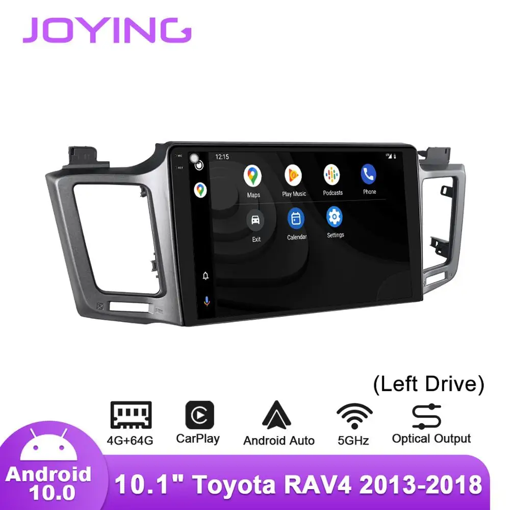 Автомобильное радио Joying Android 10 для Toyota RAV4 2013 2018 левый привод GPS Carplay DSP SPDIF сабвуфер