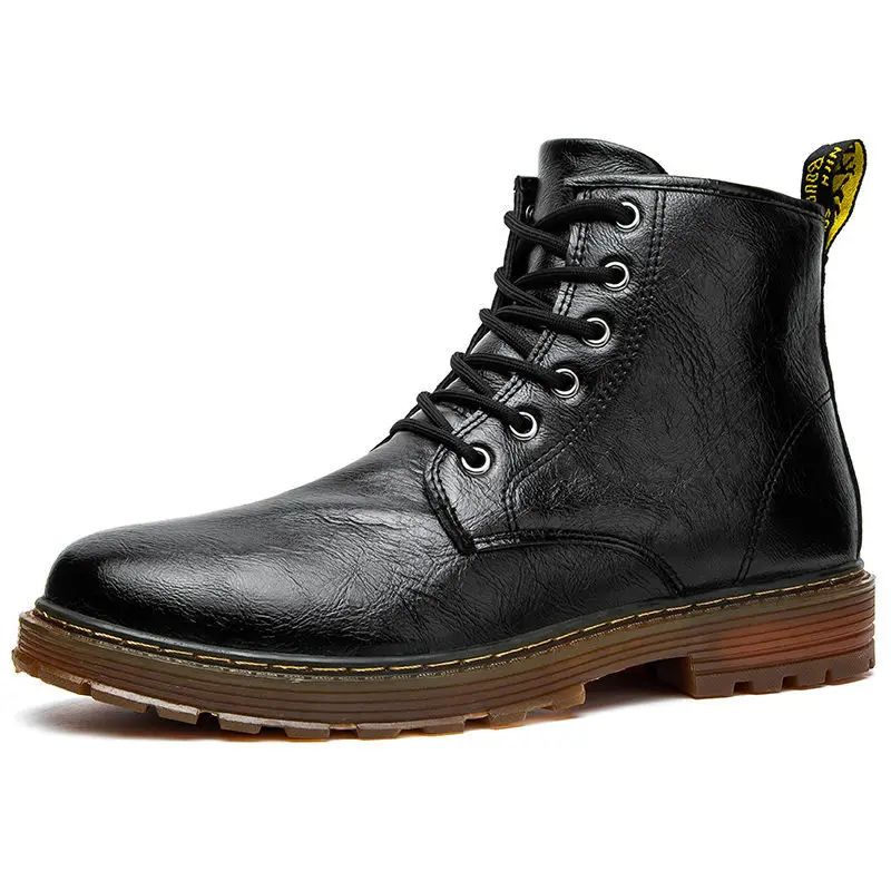 

Martin boots men's British high-top leather boots casual tooling short boots trend