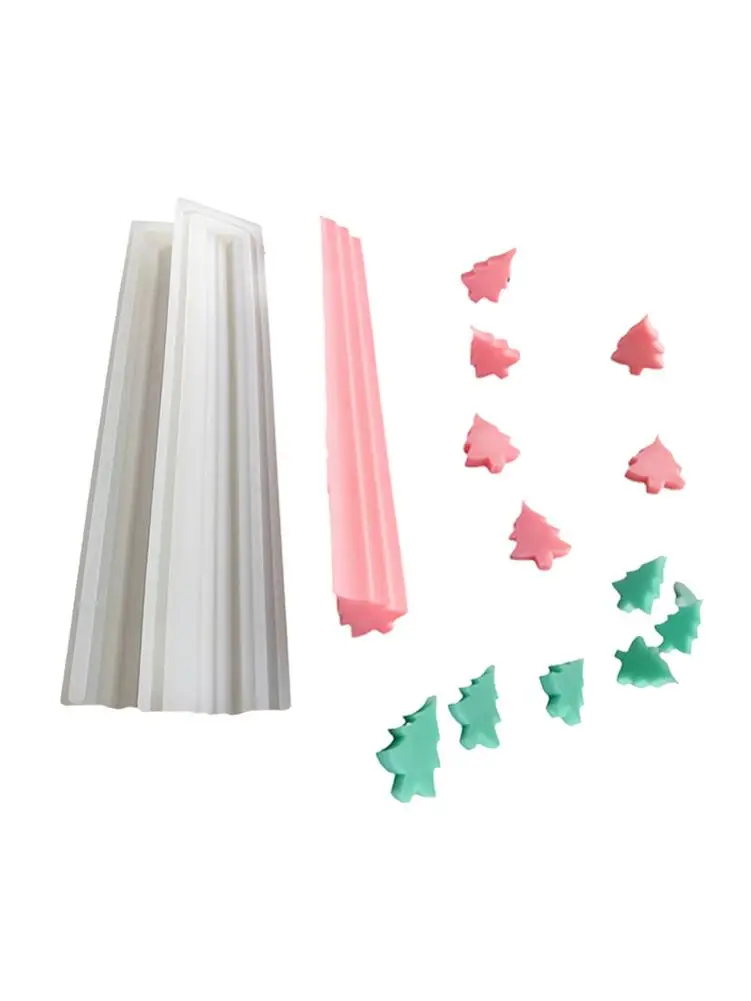 Christmas Tree Hand Soap Tube Model Silicone Mold Long-Cylinder Cold Process Soap Dye