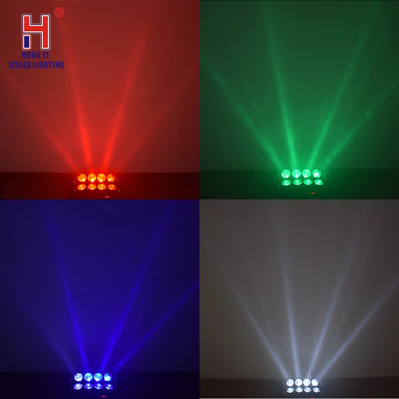Движущаяся головка 8x12 Вт RGBW светодиодный DMX512 паук луч сценический светильник с движущейся головкой DJ диско вечерние светильник