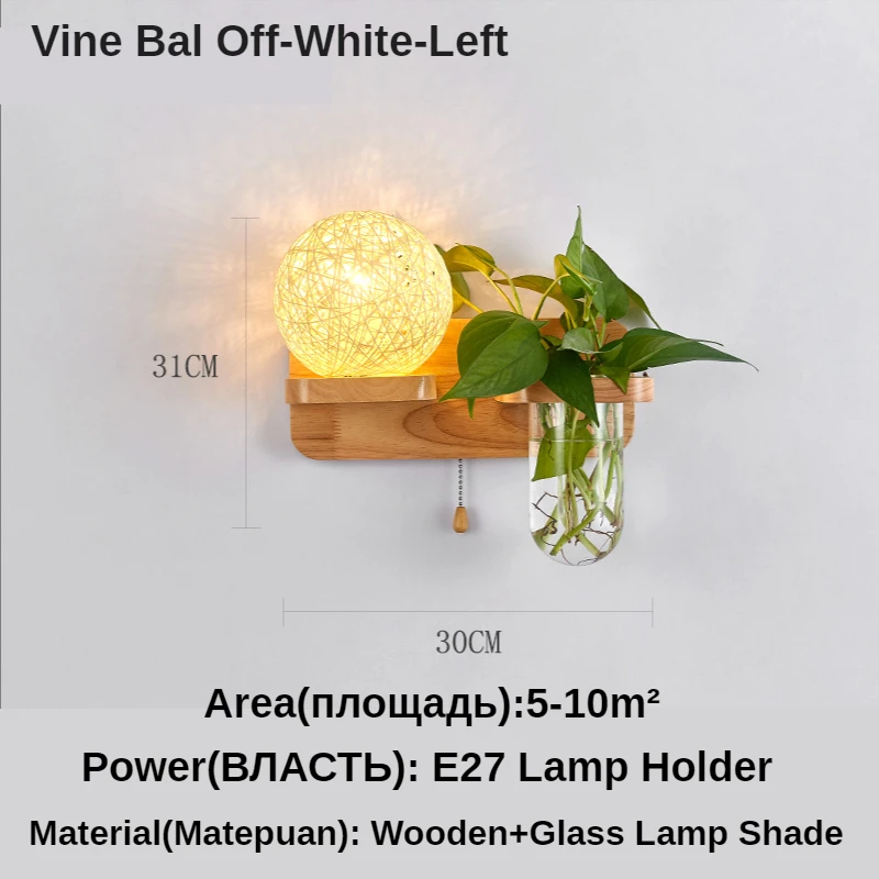 wall mounted lights Wall Lamp Wooden Home Decoration for Bedroom Living Room Interior Wall Light Balcony Headbed Wall Background Bedside Plant LED plug in wall lights Wall Lamps