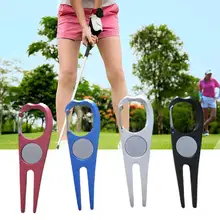 1pcs Golf Tool Zinc Alloy Golf Repair Tool Mini Foldable Fork Marker Pitchfork Green Course Cleaner Put Pen F6s6