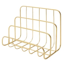 Для дома, офиса, для хранения букв, книжная полка, сумка для хранения, железный каркас, простой золотой стол, аксессуары, подарки, простой французский стиль