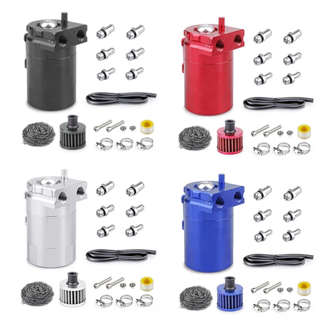 Auto Öl Reservoir Kraftstoff Fangen Tank 300ml Öl Fangen Können Kit  Universal Auto Verblüfft Aluminium Legierung mit Luftfilter auto Öl Fangen  Kann - AliExpress