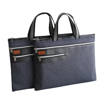 

1Pcs A4 File Folder Organizer Binder Canvas Briefcase Document Multi-functional Waterproof School Office Accessories Supplies